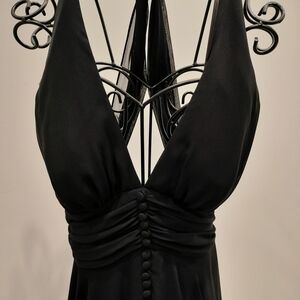 White House Black Market Black Halter Formal Black Dress